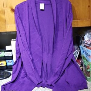 Faded Glory purple long sleeve cardigan 3x